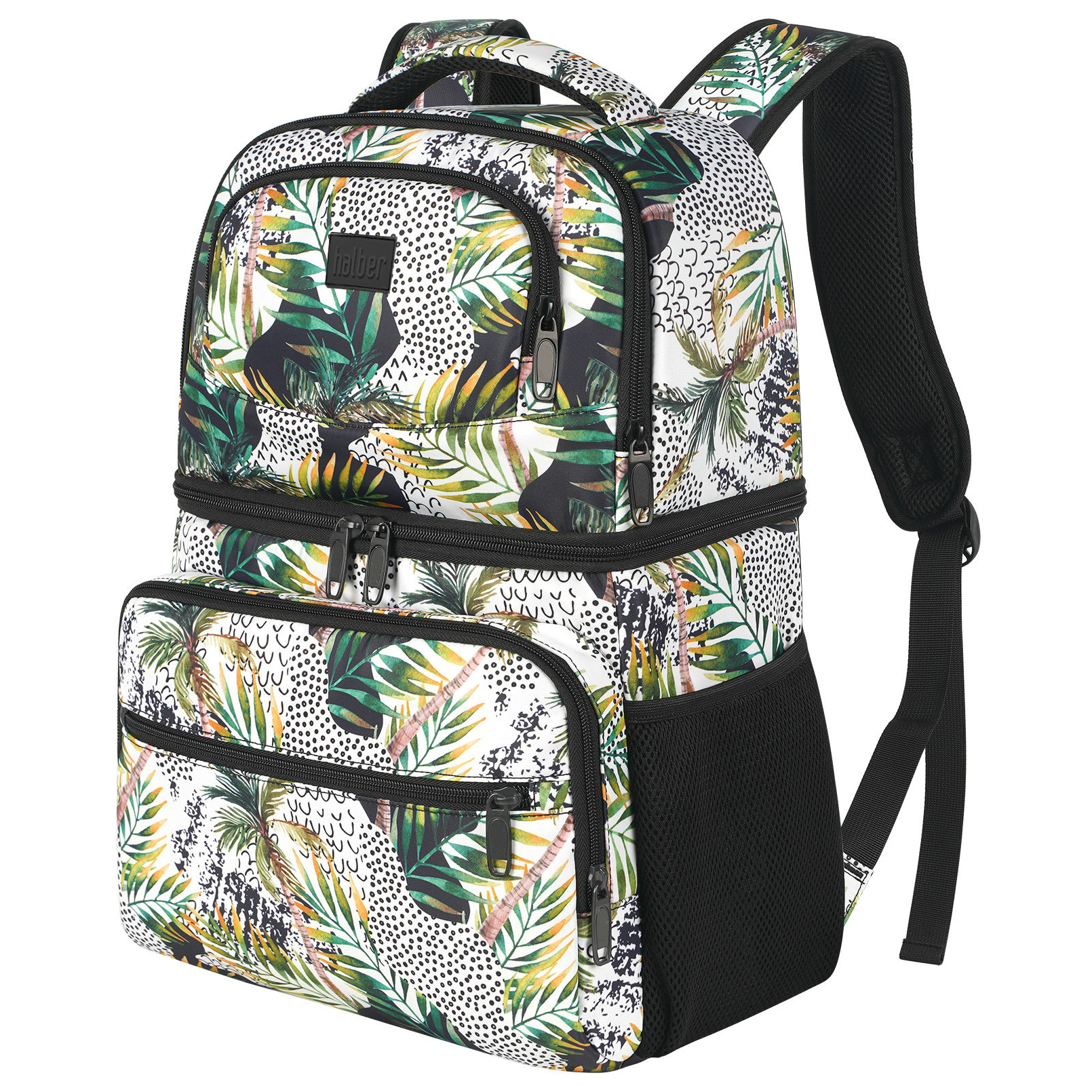Rucsac Termoizolant Halber Garden, Impermeabil, Imprimeu Floral (1) rucsac termoizolant Halber Garden pentru picnic si plaja