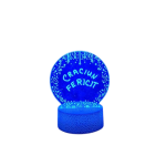 Lampă Decorativă 3D Glob Halber Alb, Mesaj Personalizabil