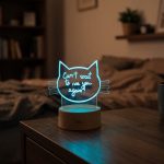 Lampă Decorativă 3D Pisică