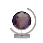 lampa decorativa tip clepsidra Halber ametist cu nisip miscator