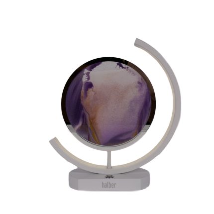 lampa decorativa tip clepsidra Halber ametist cu nisip miscator