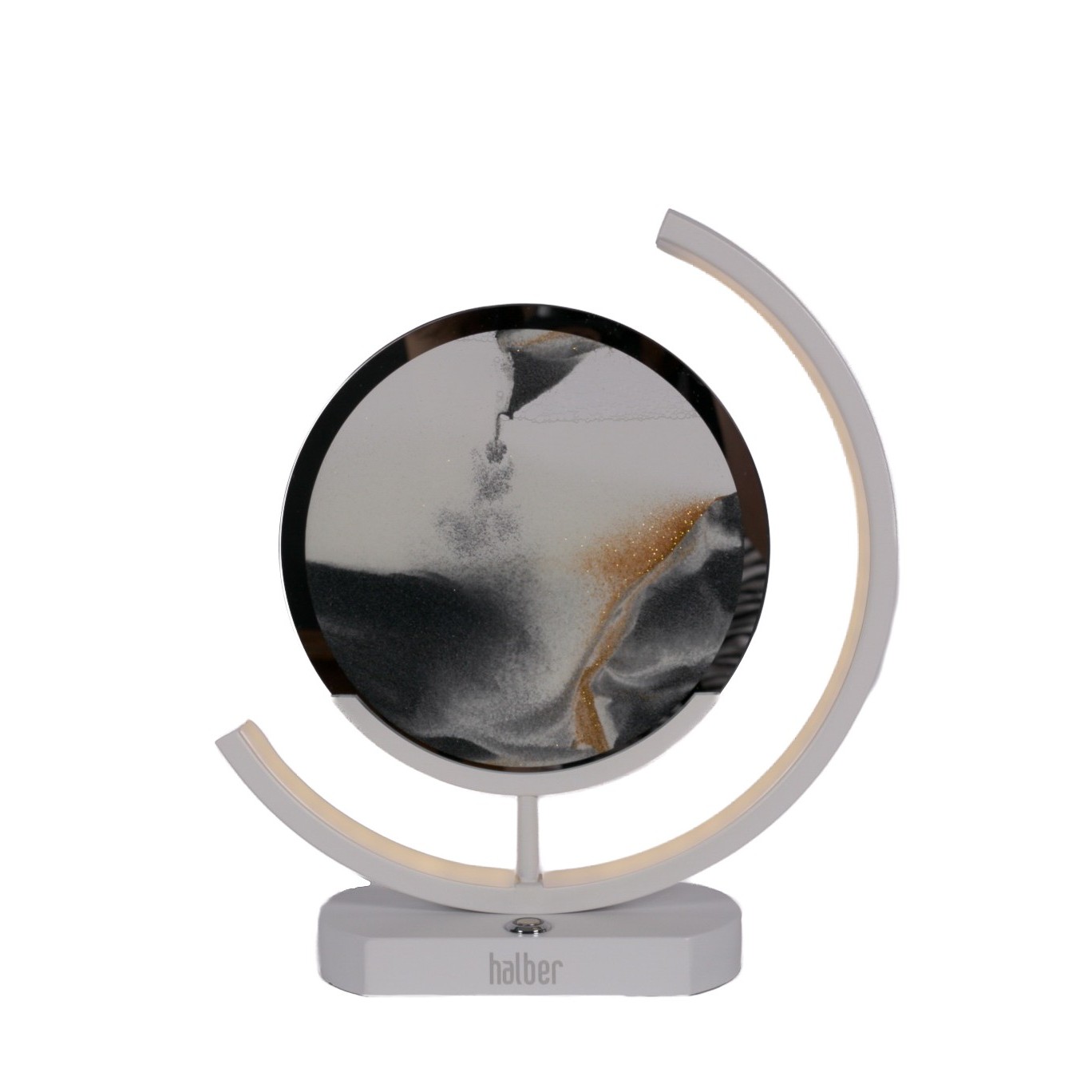 Lampă Decorativă Tip Clepsidră Halber Onix, Nisip Mișcător (1) lampa decorativa tip clepsidra Halber onix cu nisip miscator