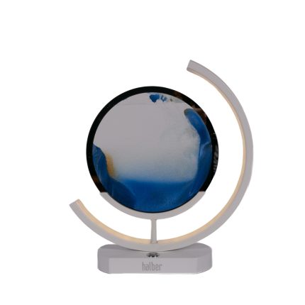 lampa decorativa tip clepsidra Halber safir cu nisip miscator