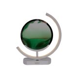 lampa decorativa tip clepsidra Halber smarald cu nisip miscator